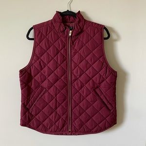 J. Crew Quilted Puffer Vest: L